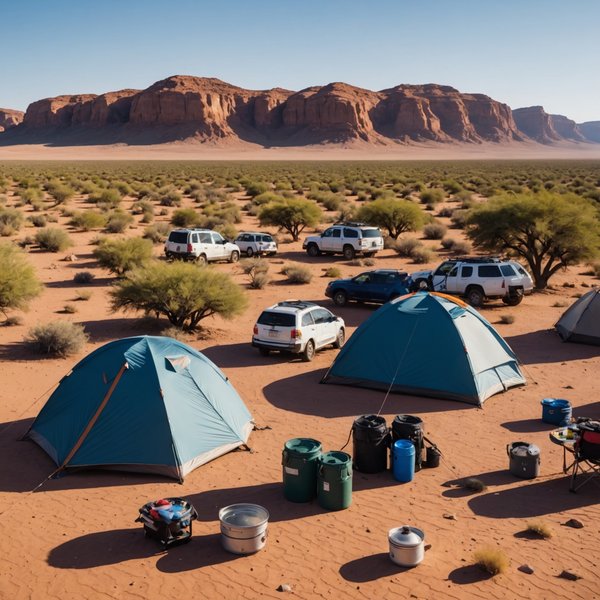 Quels sont les équipements nécessaires pour un camping en région de plateau aride?